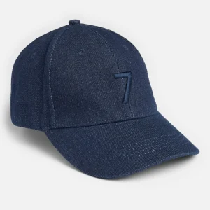 Denim Logo Cap in Rinsed Indigo