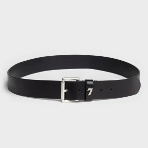 Classic Italian Leather Belt in Black