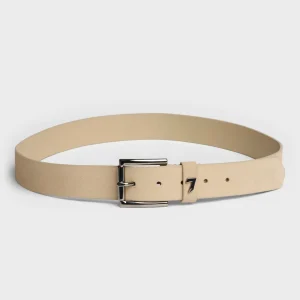 Classic Italian Suede Belt in Cream