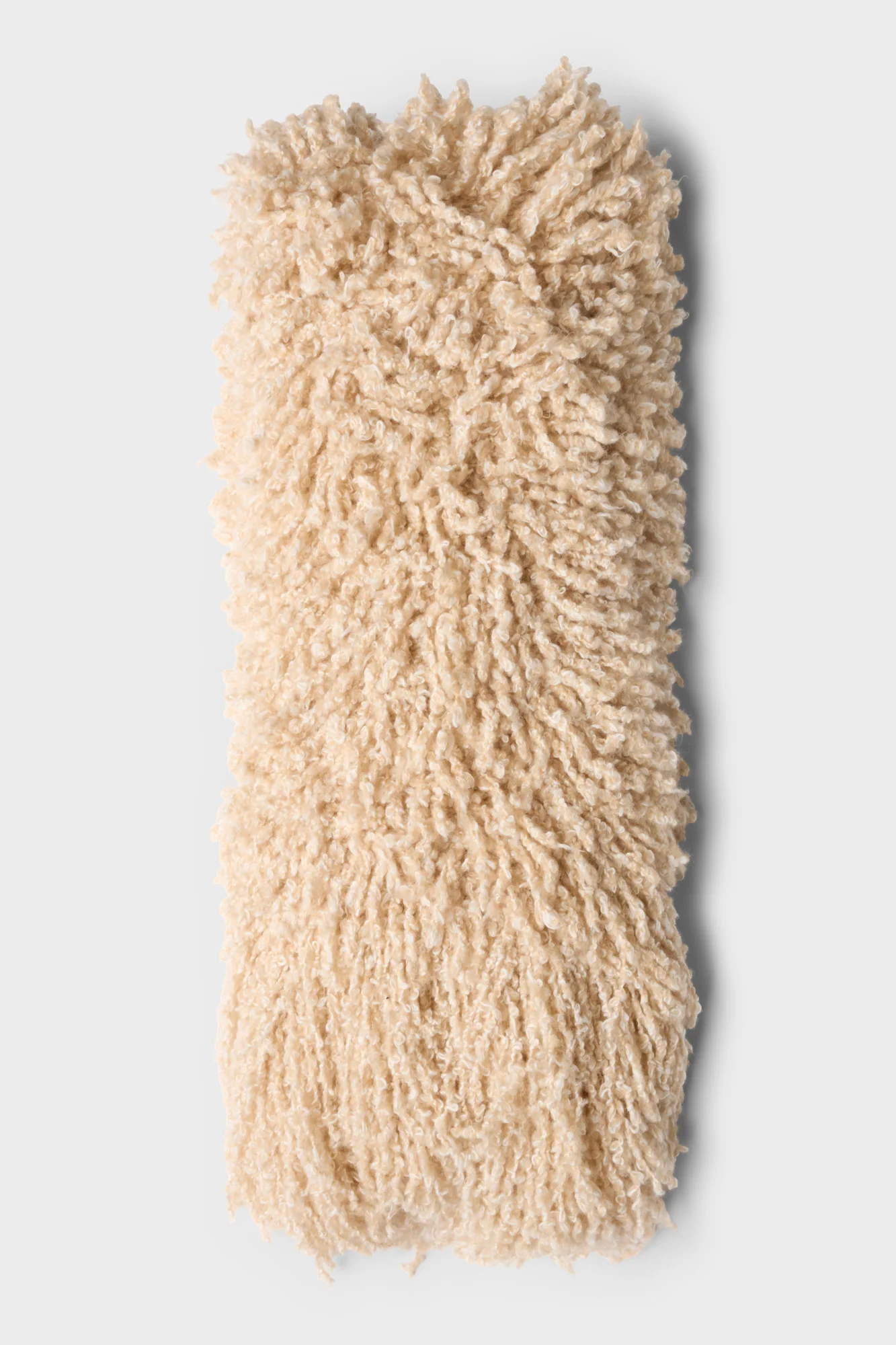 BOUCLE SCARF in Wool Blend Cream