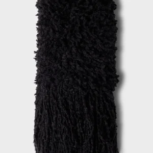BOUCLE SCARF in Wool Blend Black