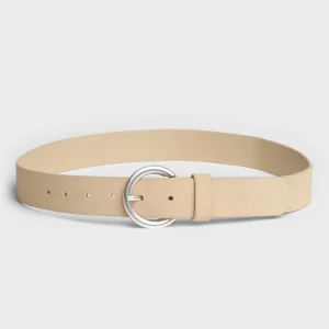 Timeless Italian Suede Belt in Cream
