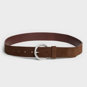 Timeless Italian Suede Belt in Chocolate