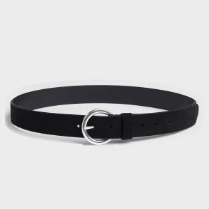 Timeless Italian Suede Belt in Black