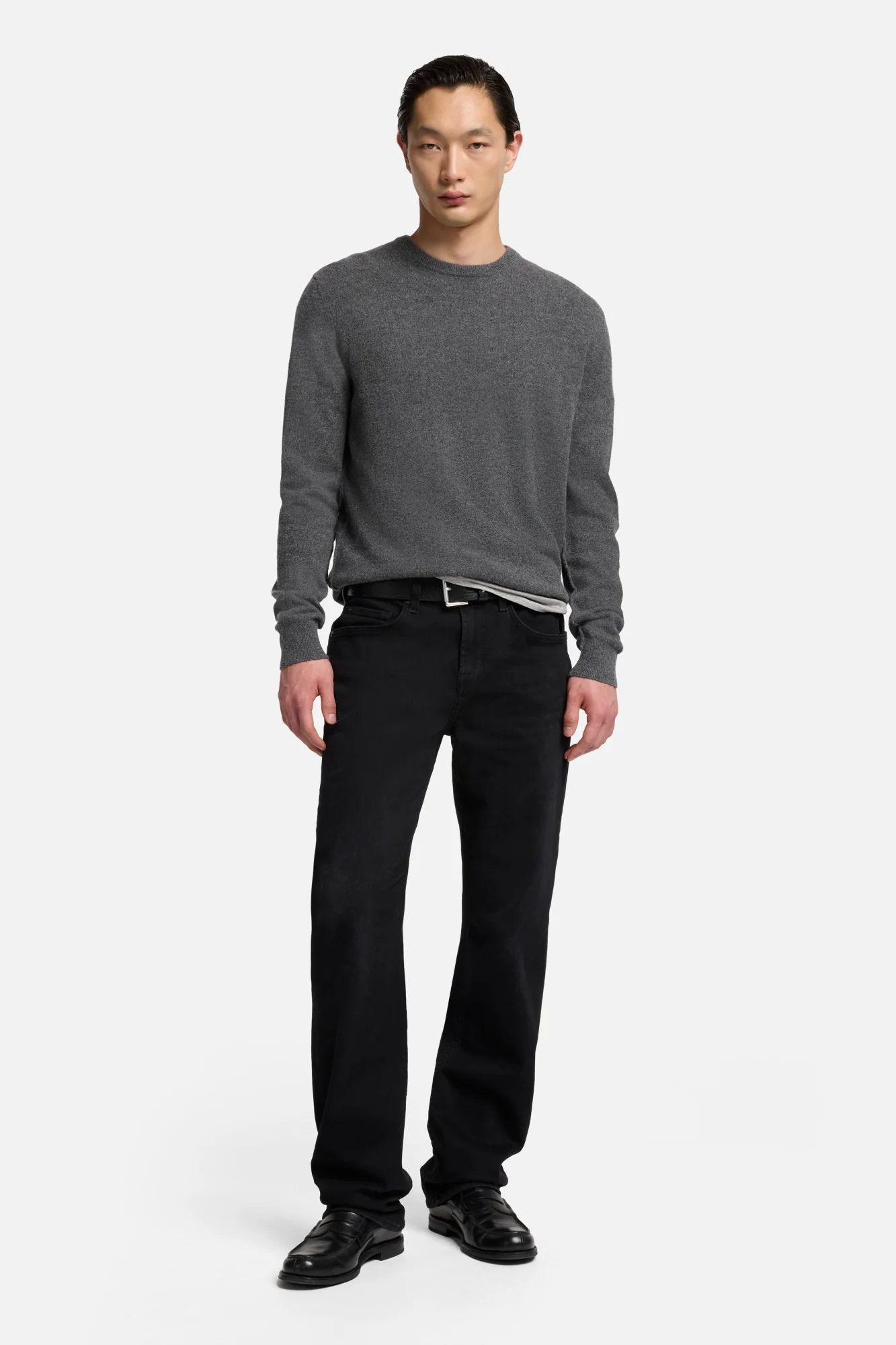 Cashmere Crewneck Sweater In Korat - Image 2