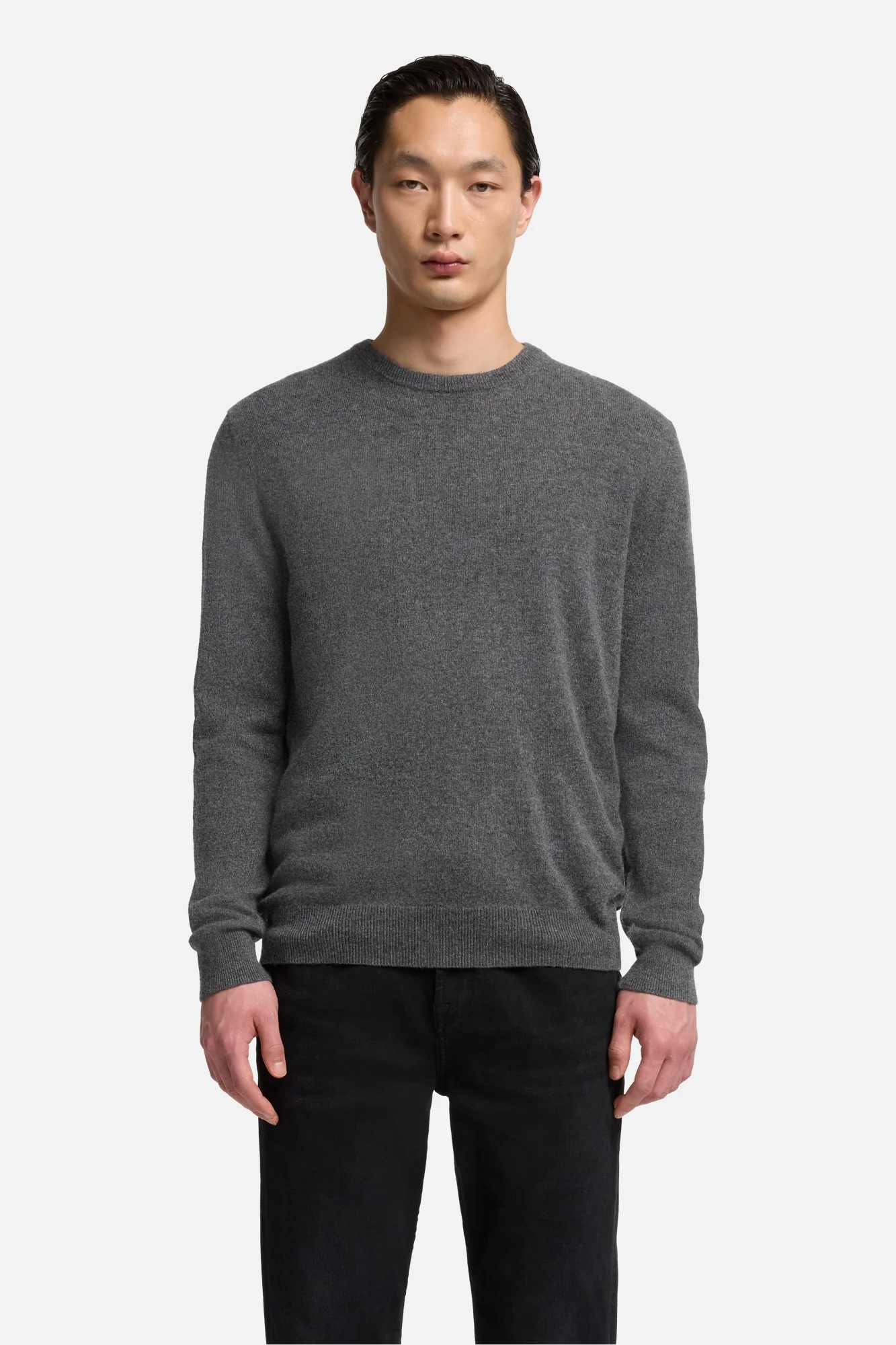 Cashmere Crewneck Sweater In Korat - Image 3