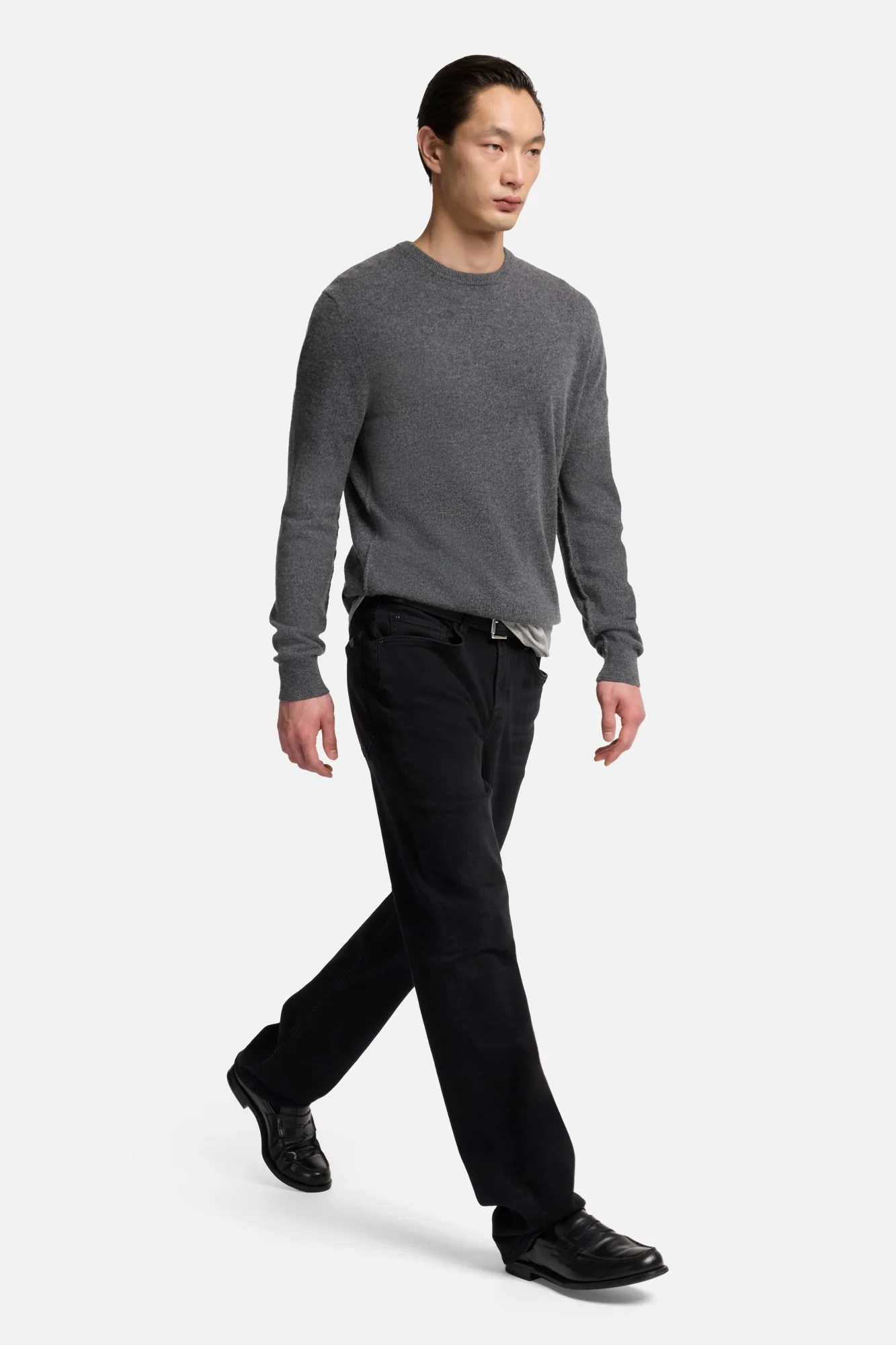 Cashmere Crewneck Sweater In Korat - Image 7