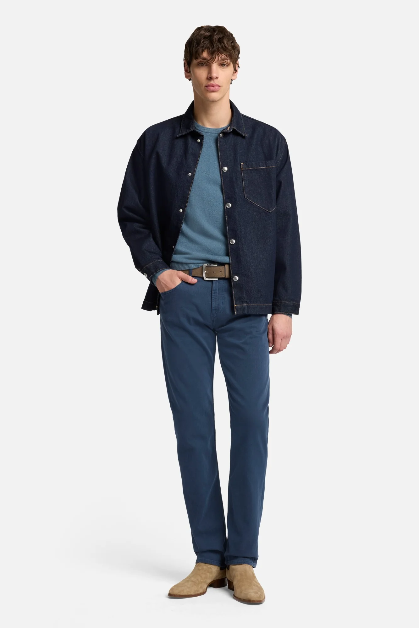 Cashmere Crewneck Sweater In Titan - Image 2