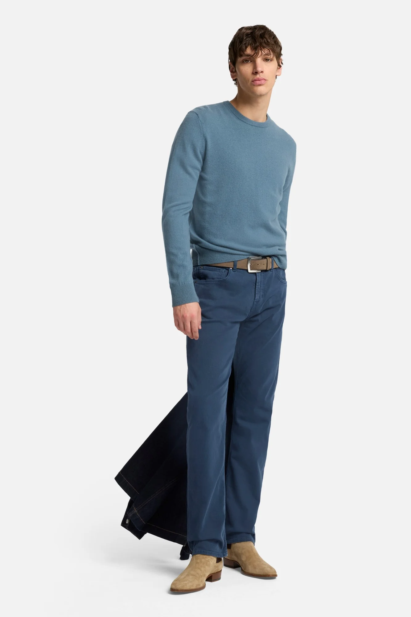 Cashmere Crewneck Sweater In Titan - Image 7