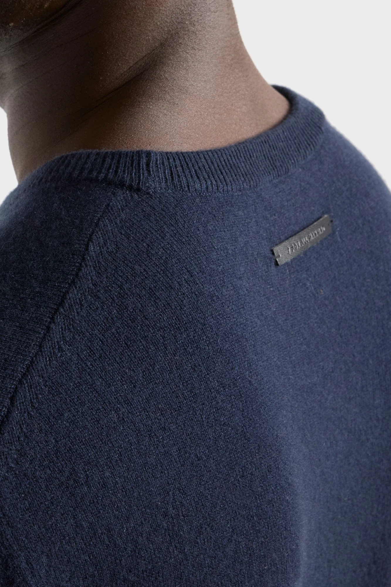 Cashmere Crewneck Sweater In Ink - Image 6