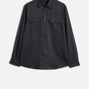 MILITARY SHIRT in Fluid Black