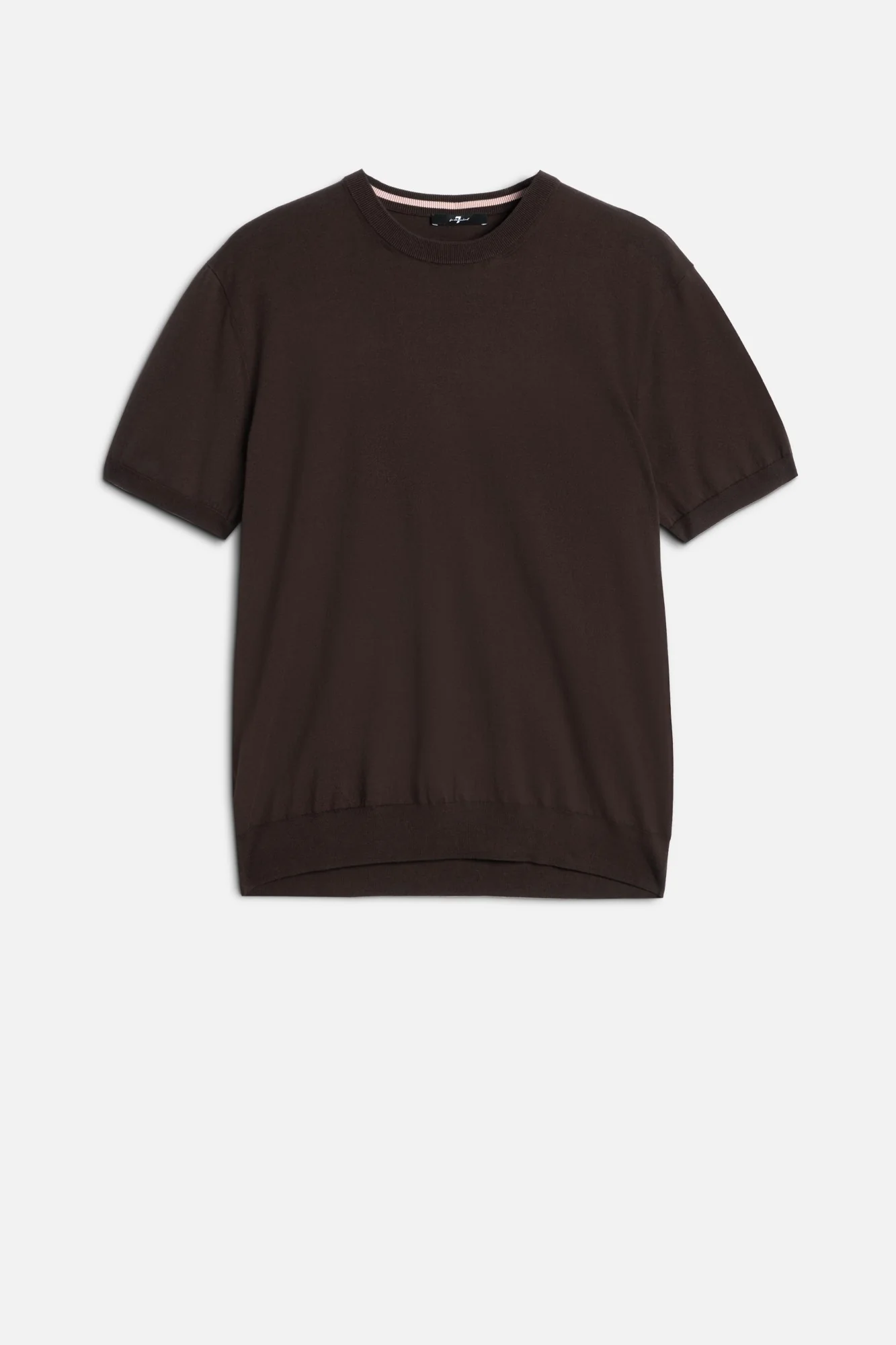 CLASSIC SHORT SLEEVE SWEATER in Espresso
