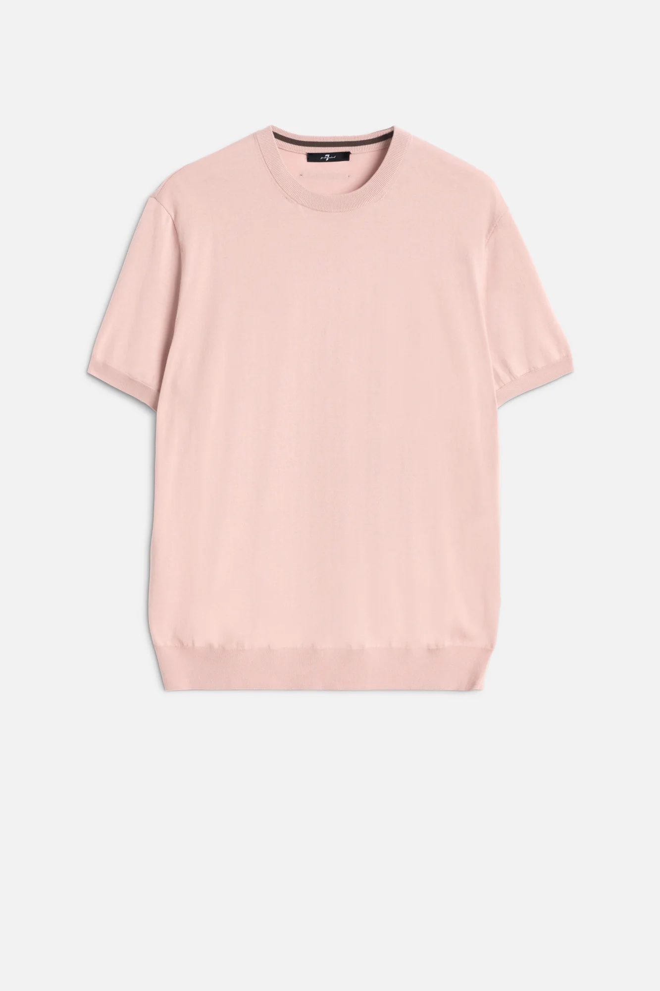 CLASSIC SHORT SLEEVE SWEATER in Cotton Rose