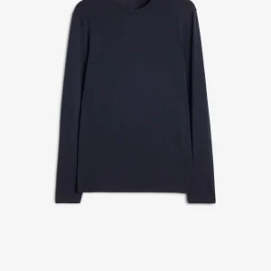 CREWNECK LONG SLEEVE TEE in Lyocell Navy