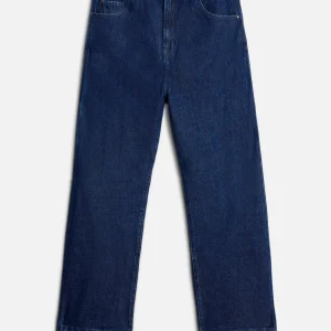 Utility Denim Wide Leg Pant in Carpenter Blue