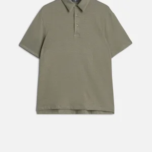 POLO in Linen Blend Army