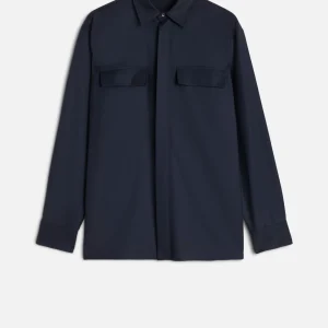 Fluid Overshirt In Navy