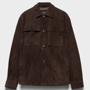 OVERSHIRT in Suede Espresso