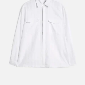 UTILITY SHIRT in Cotton Linen White