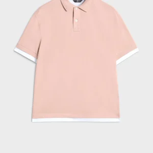 DOUBLE LAYER POLO in Rose