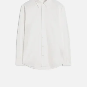 Long Sleeve Poplin Shirt in White