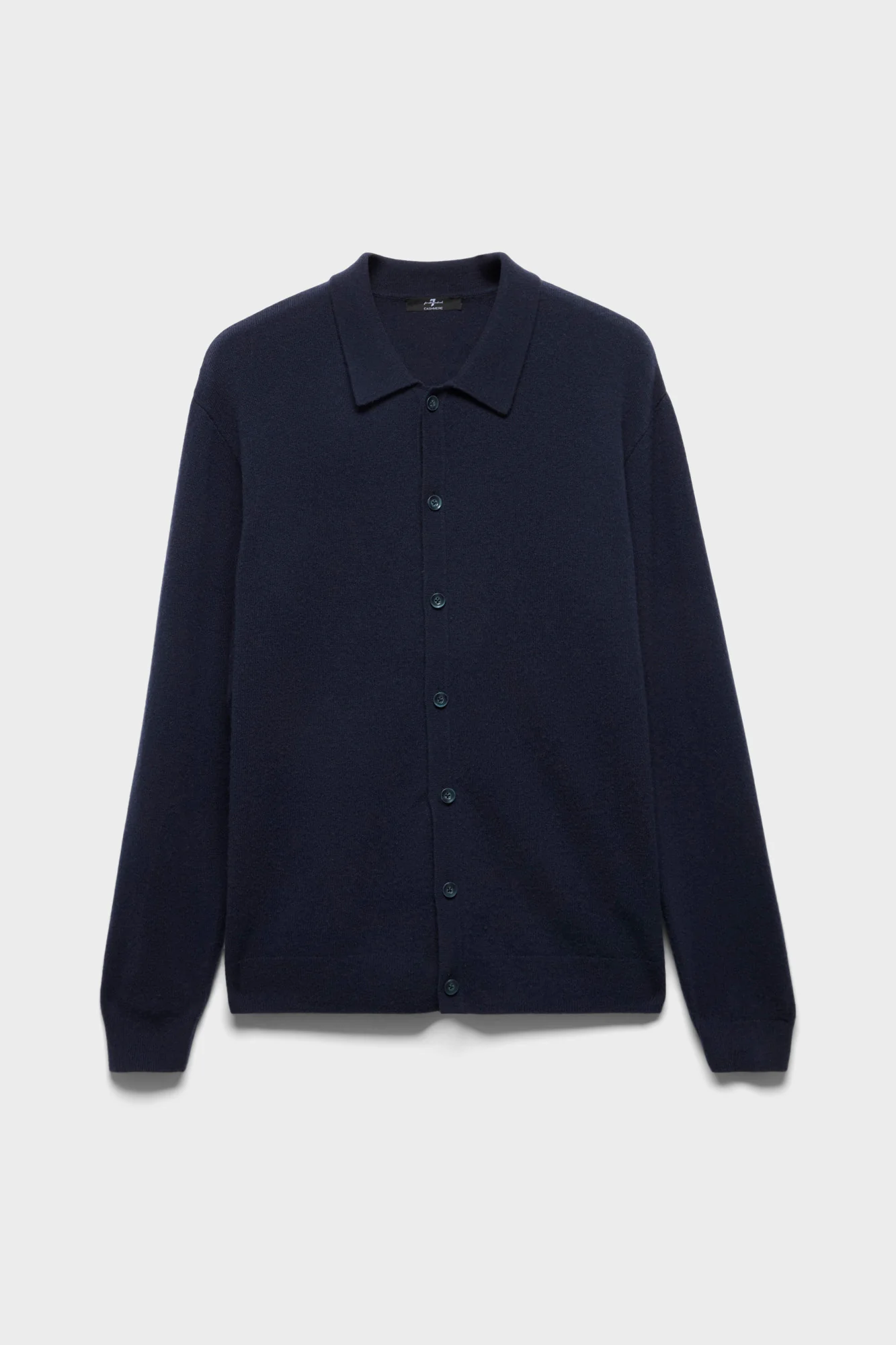 BUTTON POLO in Cashmere Midnight