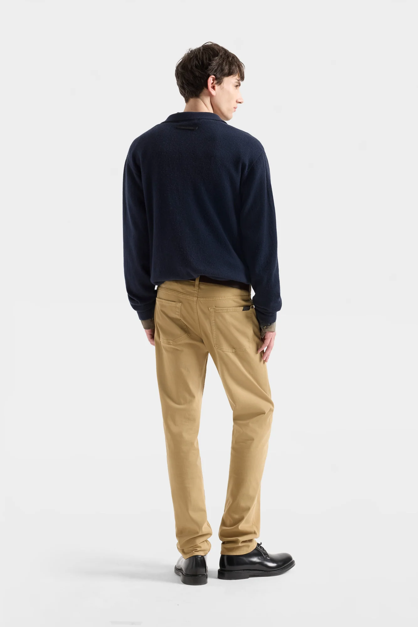 BUTTON POLO in Cashmere Midnight - Image 5