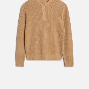 Henley Sweater in Beige