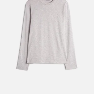 Luxe Performance Long Sleeve Tee in Grey Melange