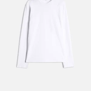 Luxe Performance Long Sleeve Tee in White