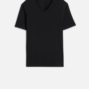 Luxe Performance V-Neck Tee in Black