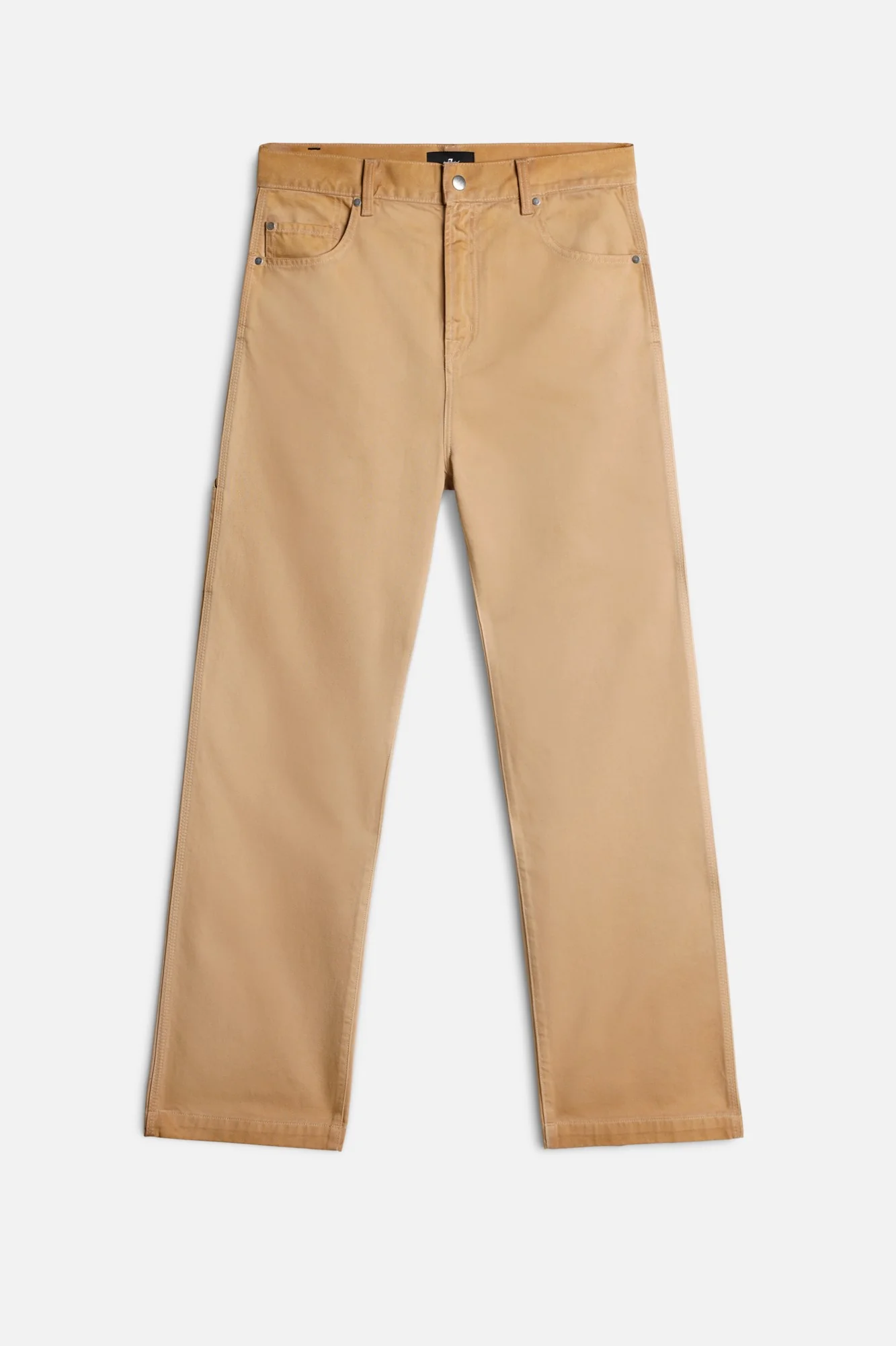 Utility Canvas Wide Leg Pant in Beige