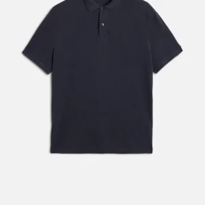 SHORT SLEEVE POLO in Lyocell Navy