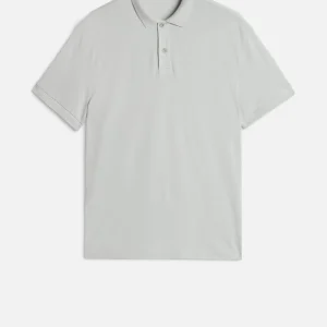 SHORT SLEEVE POLO in Lyocell Dusty Blue