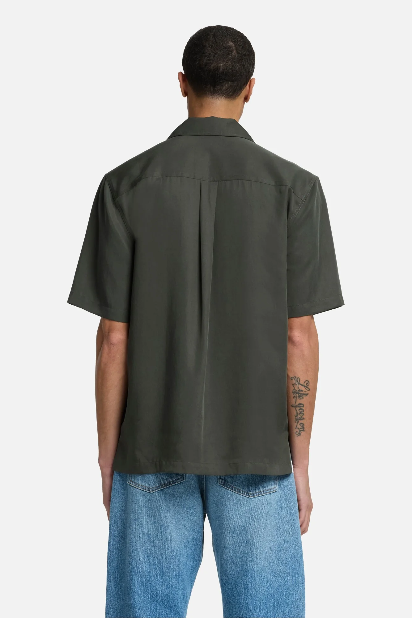 Lyocell Camp Shirt in Forest - Image 5