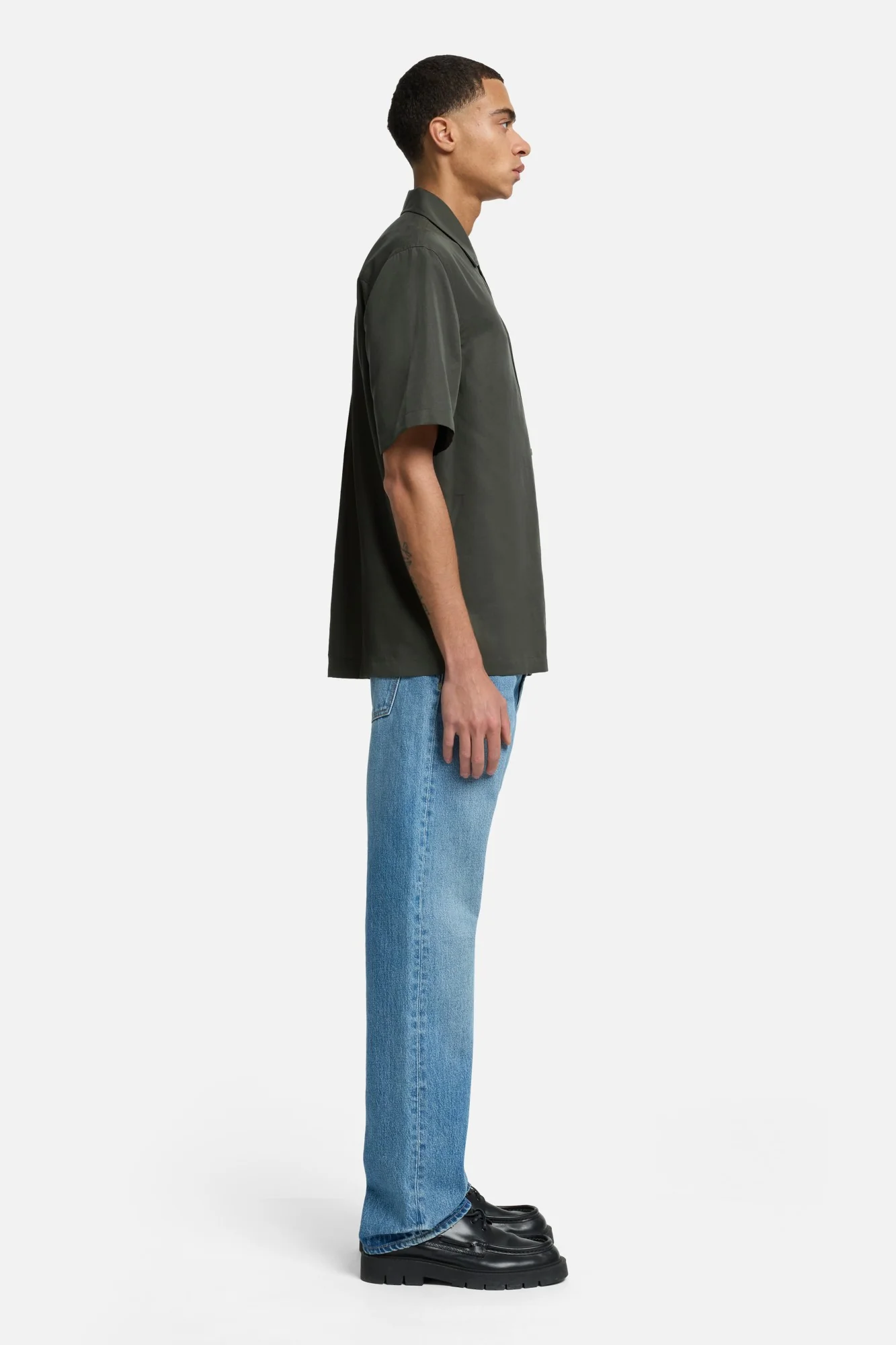 Lyocell Camp Shirt in Forest - Image 6