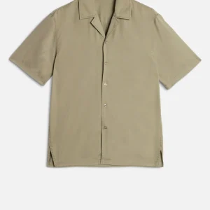 SHORT SLEEVE CAMP SHIRT in Fluid Army