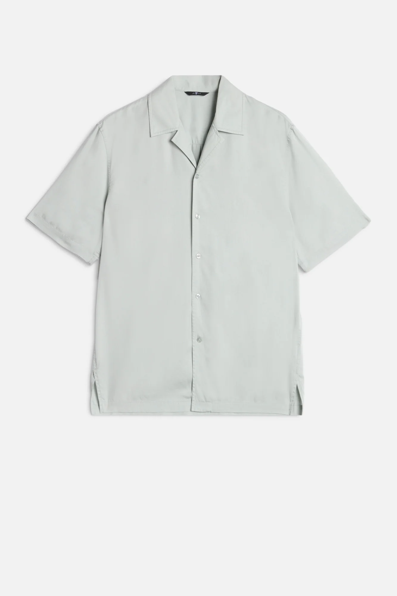 SHORT SLEEVE CAMP SHIRT in Fluid Dusty Blue