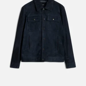 MODERN TRUCKER JACKET in Suede Midnight