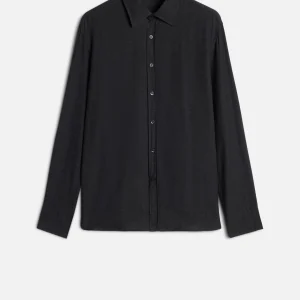 Cotton-Cashmere Button Up Shirt in Dark Grey