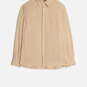 Classic Linen Button Up Shirt in Taupe