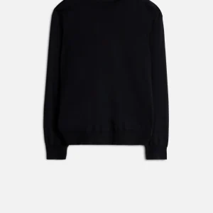 Classic Cotton Long Sleeve Sweater in Navy