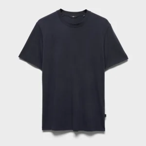 Lyocell Crewneck Tee in Navy