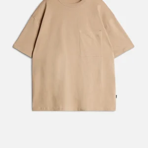 Short Sleeve Relaxed Tee in Beige