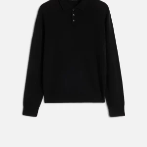 Cashmere Polo Sweater In Coal