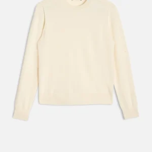 Cashmere Crewneck Sweater in Ice White