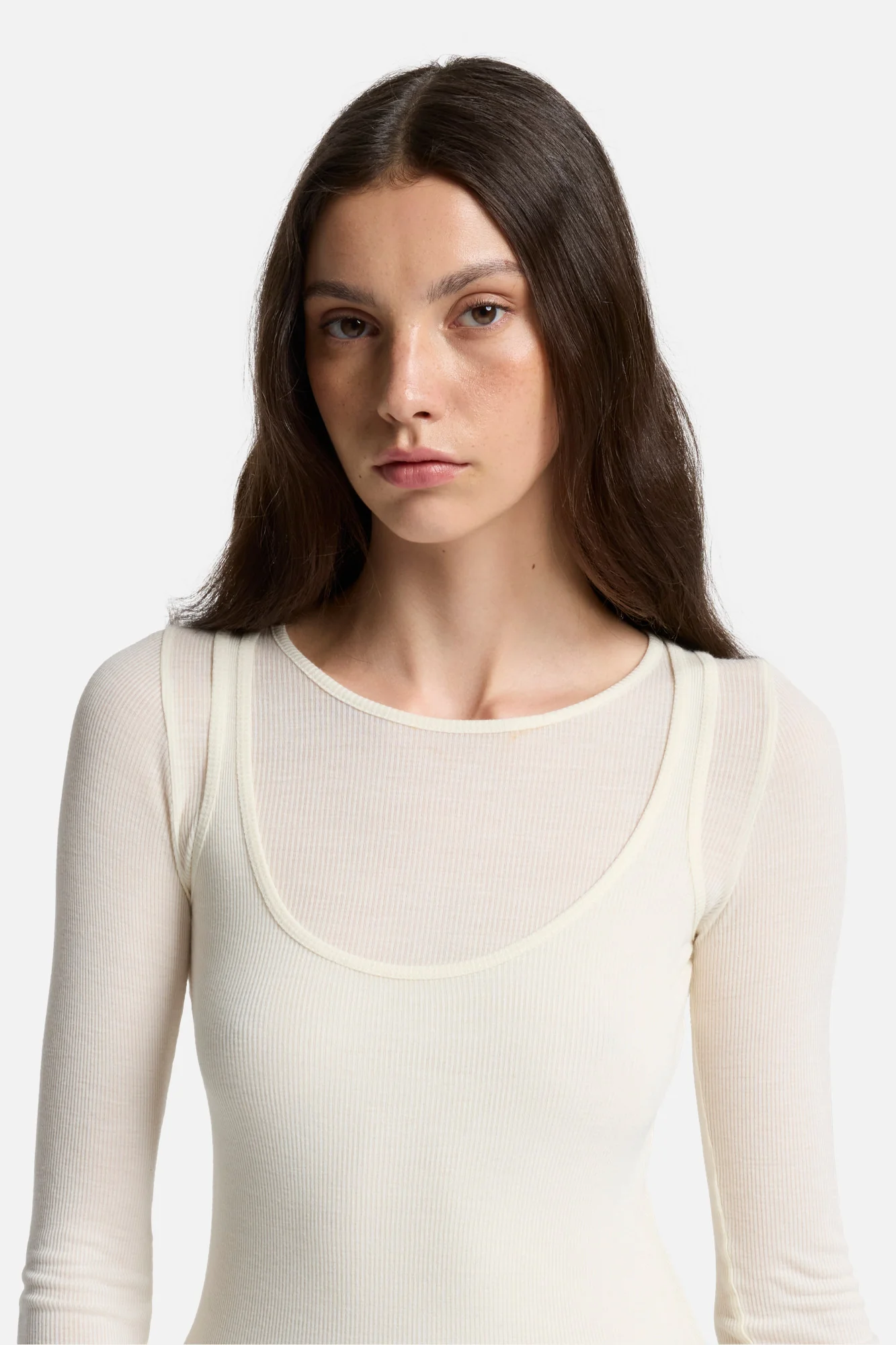 DOUBLE LAYER LONG SLEEVE TOP Rib Solitary Star - Image 4