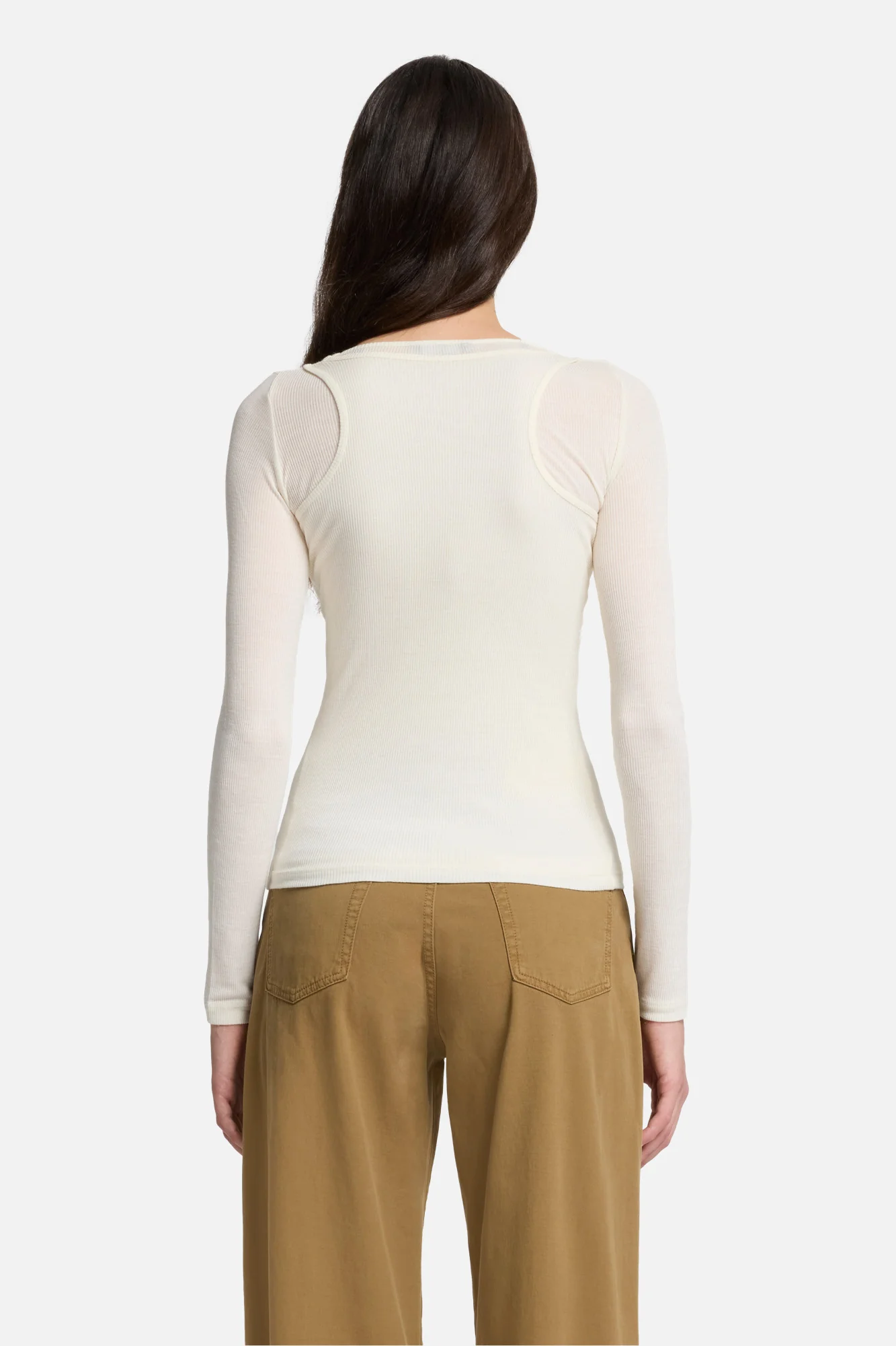 DOUBLE LAYER LONG SLEEVE TOP Rib Solitary Star - Image 5