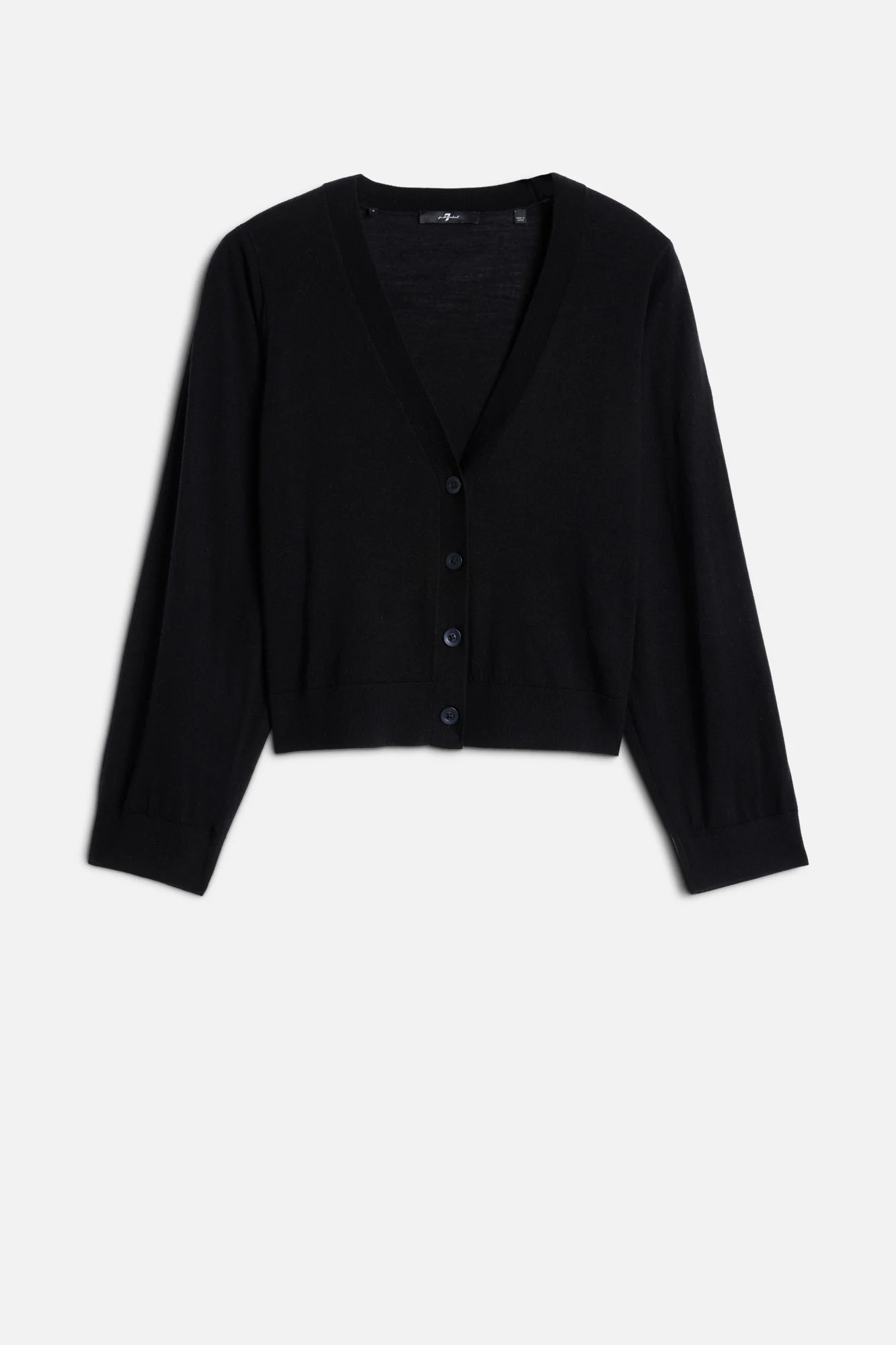 Wool Cardigan in Black