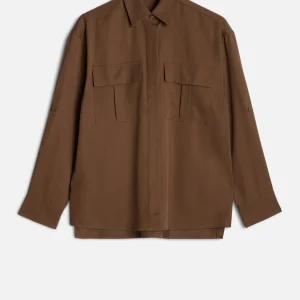 Lyocell Utility Shirt in Cocoa